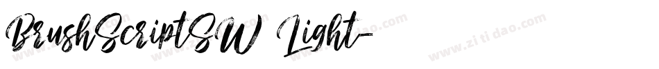 BrushScriptSW Light字体转换